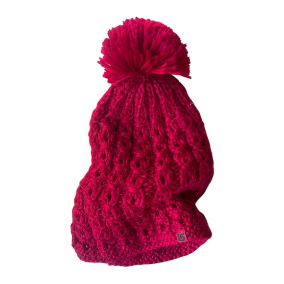 Burton Cherry Knit Pom-Pom Hat Beanie - Picture 1 of 3